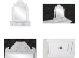 Vidaxl Tavolo Da Toilette Con Specchio Rettangolare Girevole In Mdf - Tavolo Da Toilette - Tavoli Da Toilette - Tavolo Da Toilette Con Specchio - Piano Del Tavolo Da Toilette