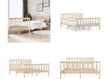 Vidaxl Letto In Legno Massiccio 120X190 Cm - Struttura Letto - Letto - Struttura Letto In Legno Massiccio