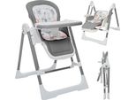 Baby Vivo 3In1 Seggiolone / Sdraietta Per Bambini Regolabile In Altezza - Lulu In Grigio