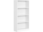 Vasagle Libreria A 4 Livelli Con Ripiani Regolabili, Libreria Per Bambini E Per L'ufficio 60 X 24 X 121,5 Cm, Bianco
