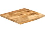 Vidaxl Piano Da Tavolo 40X40X2,5 Cm Bordo Albero Legno Massiccio Legno Di Mango Grezzo