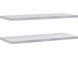 Vidaxl Mensole A Muro 2 Pezzi 100X40X3 Cm Argento Acciaio Inox