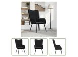 The Living Store Poltrona Relax In Velluto Nero