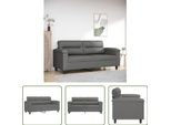 The Living Store Divano A 2 Posti Grigio Scuro 140 Cm In Tessuto Microfibra