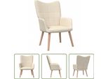 The Living Store Relaxsessel Creme Stoff