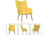 The Living Store Poltrona Relax In Tessuto Giallo Senape