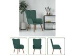 The Living Store Poltrona Relax In Velluto Verde Scuro