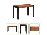 The Living Store Tavolo Da Pranzo Marrone Miele 120X60X76 Cm In Legno Massiccio Di Mango