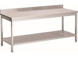 Tavolo Da Lavoro Gastro-Inox In Acciaio Inox Con Ripiano Di Base 700X600X880Mm