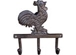 Gancio Da Parete Gallo In Ghisa