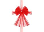 Nastro Natalizio Per Porte, Decorazione Natalizia, Nastro Rosso Per Porte, Nastro Natalizio Con Fiocco, Uso Interno Ed Esterno (750 Cm) - Rubybow