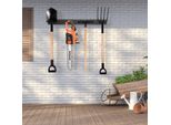 Supporto A Parete Per Dispositivo Incl. 4 Ganci Doppi Porta Attrezzi Da Giardino Portata 150 Kg