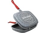 Berni Group-Sanity Stone Doppia Griglia, 32X24X7,5 Cm, Alluminio, Grigio