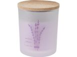 Candela Profumata Aroma Di Rogito, Vetro/Mdf, 8,8X10 Cm, Lavanda