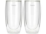 Set Di 2 Bicchieri Fissman-Frappe, Vetro Borosilicato, 7,5X15 Cm, 350 Ml, Trasparente