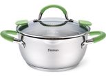 Pentola Fissman-Charlotte, 18X9Cm, 2L, Argento/Verde, Acciaio Inossidabile