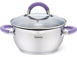 Pentola Fissman-Annette, 18X9Cm, 2L, Argento/Viola, Acciaio Inossidabile