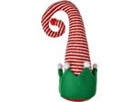 Clayre & Eef Decorazione Natalizia Cappello Di Natale 35 Cm Rosso Tessile