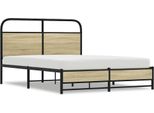 Vidaxl Struttura Letto Senza Materasso 140X190 Cm Materiale Legno Rovere Sonoma