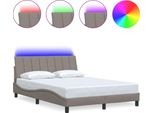 Vidaxl Struttura Letto Senza Materasso "Hanko"" Taupe 140X190 Cm Tessuto"