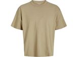 Jack & Jones Lucca Blank Ciff Maglietta A Maniche Corte Beige Xl Uomo Beige Xl