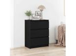Vidaxl Credenza Look Rovere Nero 60X35X76 Cm Materiale A Base Di Legno