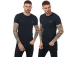 Emporio Armani - T-Shirt Girocollo Da Uomo (2 Pezzi) GT163 (S) (Blu Navy)