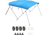 Succebuy Bimini Top Barca Protezione Solare Blu 4 Archi 201-213 Cm