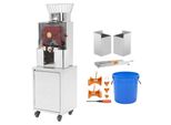 Spremiagrumi Commerciale Di Succebuy, Spremiagrumi Automatico Da 120 W Con Rubinetto, Macchina In Acciaio Inox Per 25 Arance Al Minuto, Incl. Scatola Filtro Estraibile E 3 Contenitori Per La Raccolta Delle Bucce