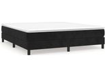 Syfax™ Struttura Letto A Rete A Molle Nero 160X200 Cm In Velluto
