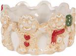 Ciotola Clayre & Eef Ø 14X7 Cm In Vetroceramica Marrone Beige Omino Di Pan Di Zenzero