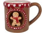 Tazza Clayre & Eef 375 Ml Uomo Di Pan Di Zenzero In Ceramica Marrone