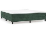 Syfax™ Struttura Letto A Rete A Molle Verde Scuro 160X200 Cm In Velluto