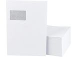 250 Buste - Busta C4 Con Finestra - 229X324 Mm - Buste - Bianco - Sigillo Autoadesivo - Buste - Carta
