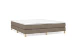 Syfax™ Giroletto A Molle Con Materasso Tortora 180X200 Cm In Tessuto