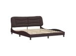 Syfax™ Giroletto Senza Materasso Hvar Marrone Scuro 180X200 Cm Tessuto