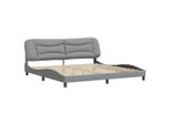 Syfax™ Giroletto Senza Materasso Hvar Grigio Chiaro 200X200 Cm Tessuto