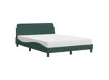 Syfax™ Letto Con Materasso Dover Verde Scuro 120X200 Cm In Velluto