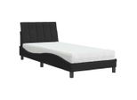 Syfax™ Letto Con Materasso Hanko Nero 80X200 Cm In Velluto