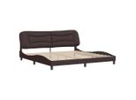 Syfax™ Giroletto Senza Materasso Hvar Marrone Scuro 200X200 Cm In Tessuto