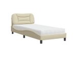 Syfax™ Letto Con Materasso Hvar Crema 80X200 Cm In Tessuto