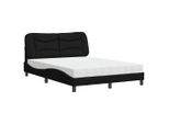 Syfax™ Letto Con Materasso Hvar Nero 120X200 Cm In Tessuto
