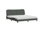 Syfax™ Letto Con Materasso Hvar Grigio Scuro 180X200 Cm Tessuto