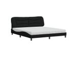 Syfax™ Letto Con Materasso Hvar Nero 180X200 Cm In Tessuto