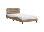 Syfax™ Letto Con Materasso Hvar Cappuccino 100X200Cm Pelle Finta