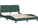 Syfax™ Giroletto Senza Materasso Verde Scuro 140X200 Cm In Velluto
