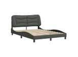 Syfax™ Giroletto Senza Materasso Hvar Grigio Scuro 140X190 Cm Tessuto