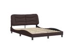 Syfax™ Giroletto Senza Materasso Hvar Marrone Scuro 140X190 Cm Tessuto