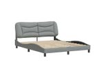 Syfax™ Giroletto Senza Materasso Hvar Grigio Chiaro 160X200 Cm Tessuto