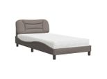 Syfax™ Letto Con Materasso Hvar Tortora 100X200 Cm In Tessuto